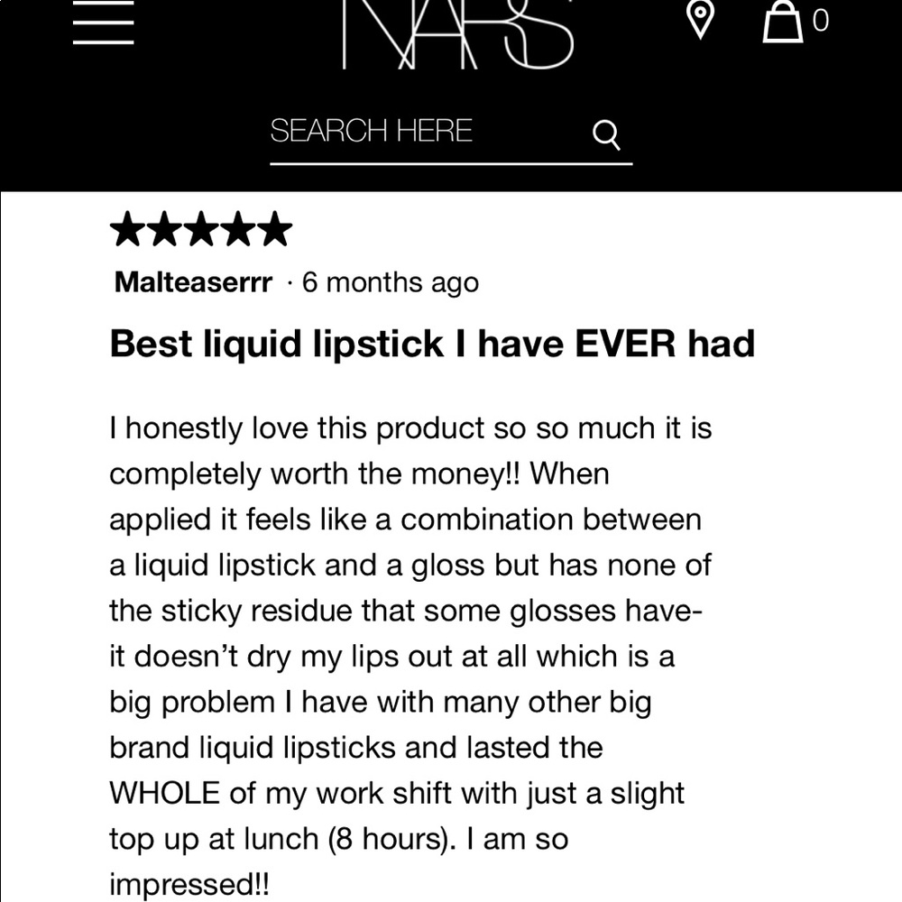 NARS  Lip Gloss RED Velvet Glide ‘MINESHAFT’ - Picture 5 of 8